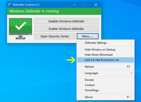 禁用Windows Defender Control-CIK